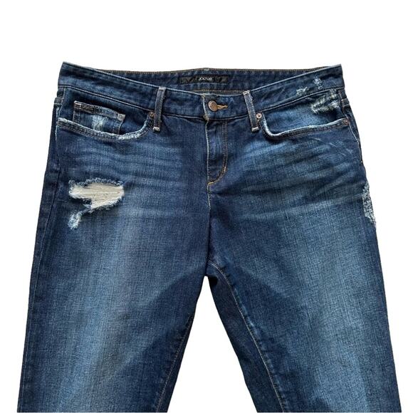 Joe's Jeans Distressed Blue Cropped Jeans - Picture 3 of 12